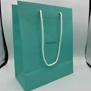 Authentic Teal Tiffany & Co Shopping Gift Paper Bag 10" X 8" X 4"